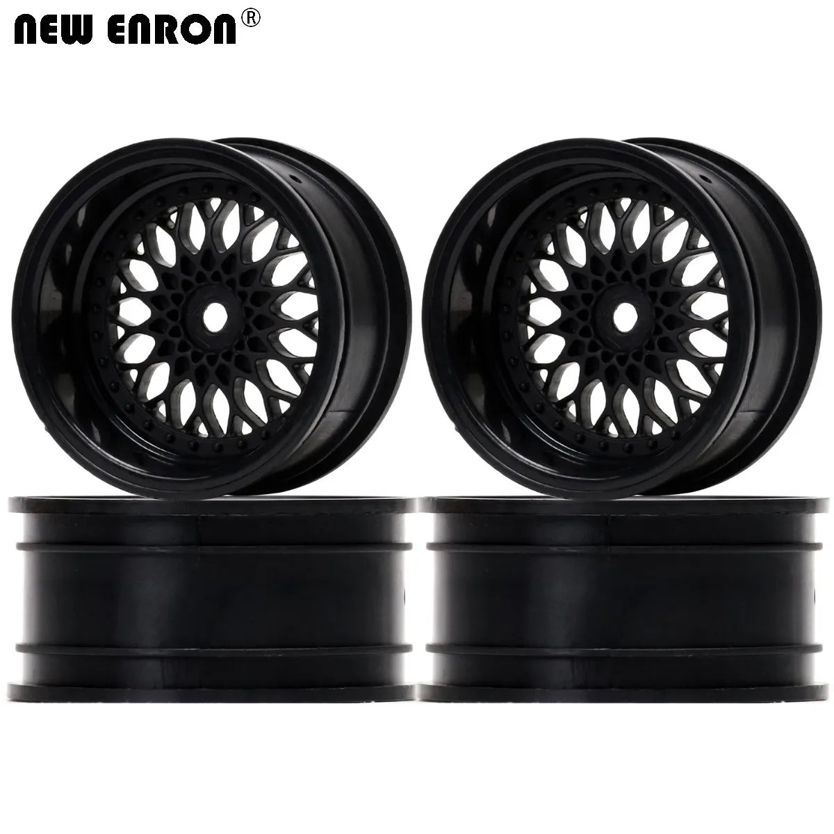 NEW ENRON 1.9" Plastic 4PCS On-Road Drift 3mm/6mm/9mm Offset Wheel Hubs Rim for RC Car 1/10 Traxxas HPI Kyosho RedCat Sakura HSP