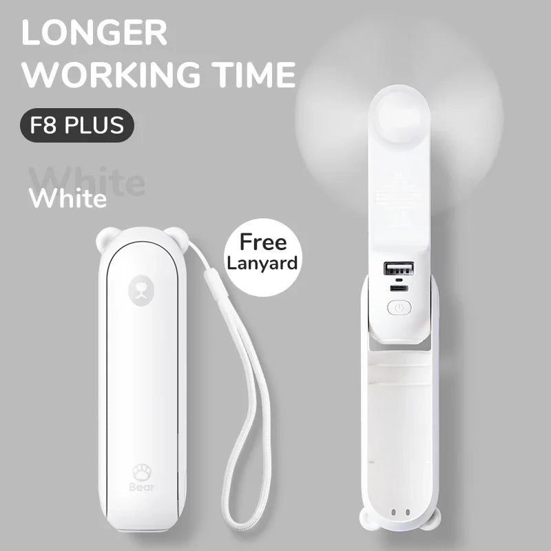 JISULIFE Kipas Pegang Tangan Mini Mudah Alih, USB Boleh Dicas semula 4500mAh Kipas Kecil Senyap untuk Rumah, Kipas Poket, Penyejukan ElektrikVentoinha
