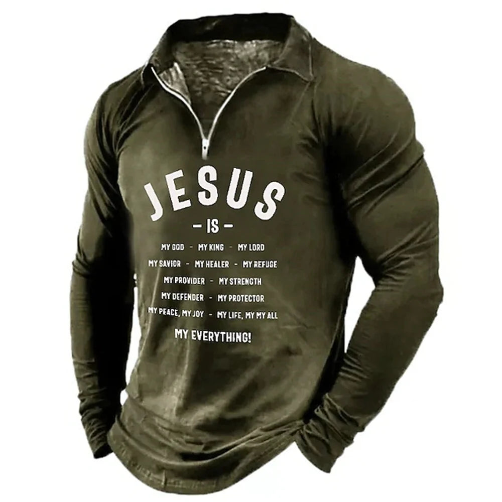 Vintage 3D Letter Print Polo T Shirt Man Fashion Streetwear Lapel Golf Shirts Mens Tops Casual Sports Long Sleeve Men's Clothing