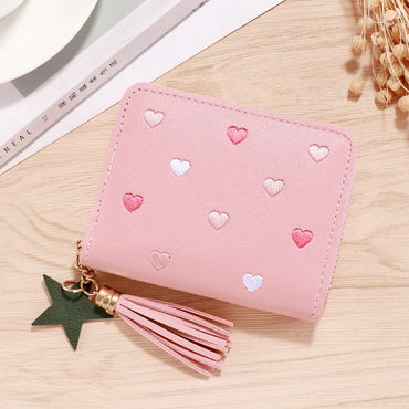Women Wallets Purses Luxury Love Heart Wallets for Ladies Girl Money Pocket Card Holder Female Wallets Phone Clutch Bag