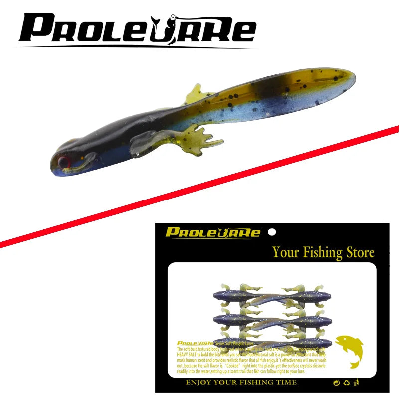 6Pcs/package Salt Smells Soft Frog Baits Artificial lifelike 8cm 3.8g Fishing lures Mix Crank Hooks Fishing Soft Baits Pro-338