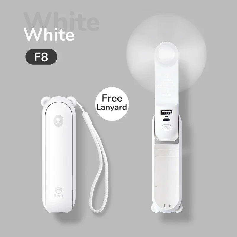JISULIFE Kipas Pegang Tangan Mini Mudah Alih, USB Boleh Dicas semula 4500mAh Kipas Kecil Senyap untuk Rumah, Kipas Poket, Penyejukan ElektrikVentoinha