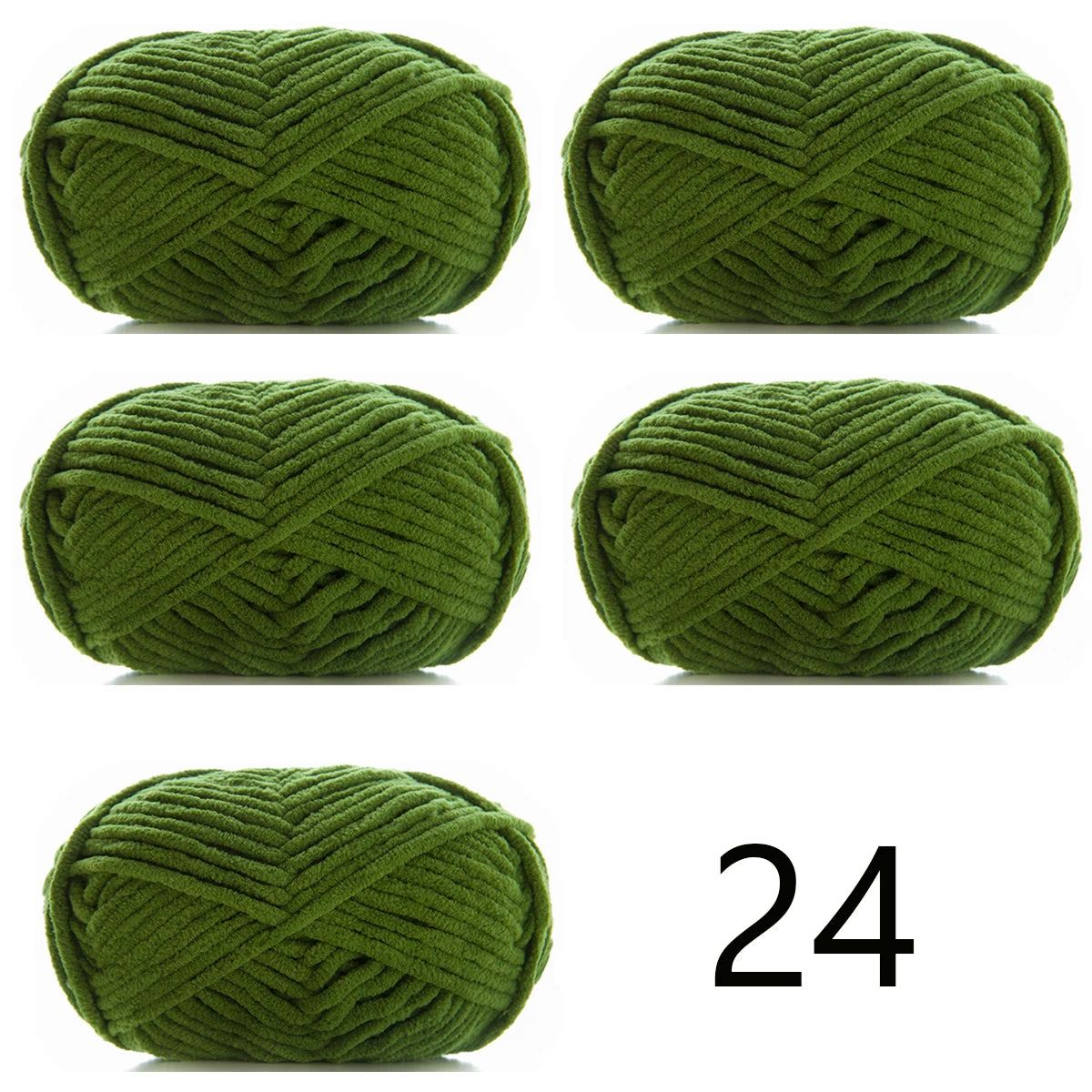 5pcsX50g Thick Velvet Yarn Handmade DIY Knitting Yarn Wholesale Wool Line Scarf Hat Soft Chenille Yarn Knit Wol