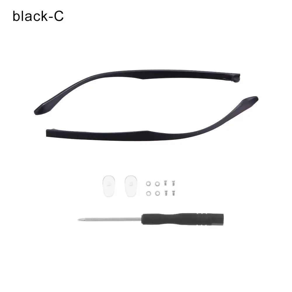 1 Pair Eyeglasses Temple Arm Flat Teeth TR90 Anti-Slip Eyeglasses Replacement Leg Eyewear Frames Accessories Glasses Repair Tool