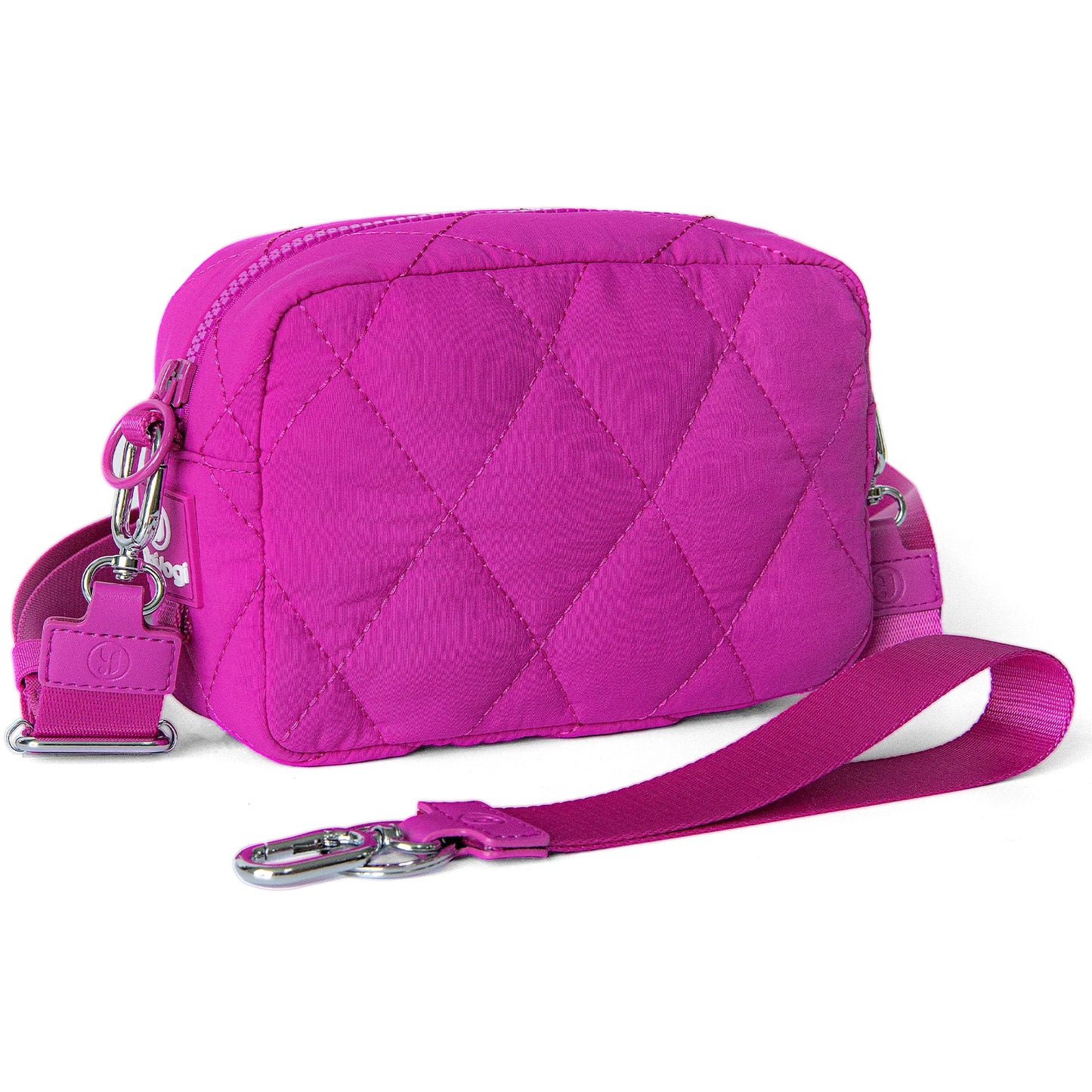 Dompet Wristlet untuk Wanita Dompet Nilon Crossbody dengan Beg Puffer Beg Bahu Dompet untuk Pembawa Telefon Pemegang Kad Kredit Perjalanan