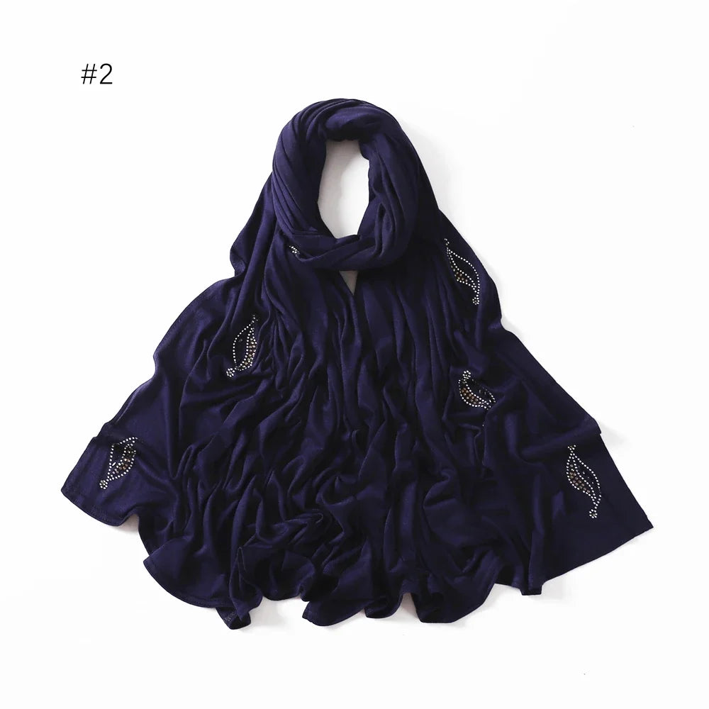 170*70CM Berlian buatan Jersi Premium Tudung untuk Wanita Tudung Tudung Biasa Wanita Muslimah Jersi Hijab Serban Pakaian Islam