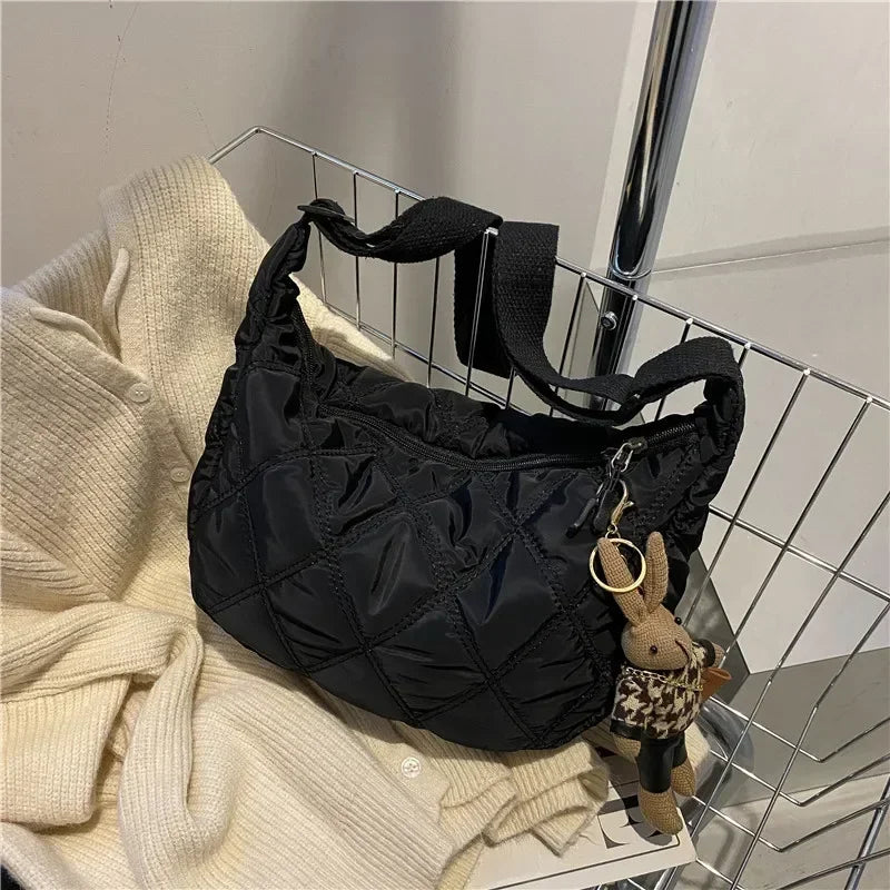 Beg Crossbody Sulaman untuk Wanita Beg Tangan Berkapasiti Besar Beg Messenger Bahu Wanita Popular Fesyen Pelacur Beg Pembeli Beg