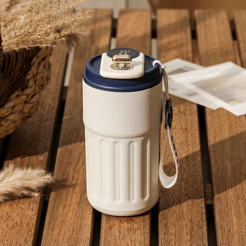 450ML Smart Thermos Bottle Digital Led Temperature Coffee Mug Vacuum Flasks Car Mug Stainless Steel Vacuum Flask Thermal Mug