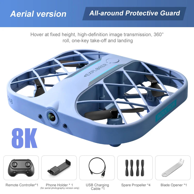 JJRC H107/H36 8K menembak mini drone quadcopter kanak-kanak mainan kawalan jauh helikopter pintar mengelak halangan