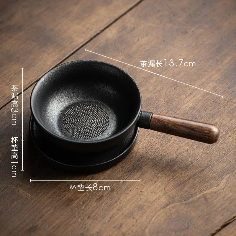 Seramik Penapis Teh Daun Penapis Kung Fu Set Teh Infuser Kreatif Buatan Tangan Kopi Penapis Teh Aksesori Dapur Alat Teh