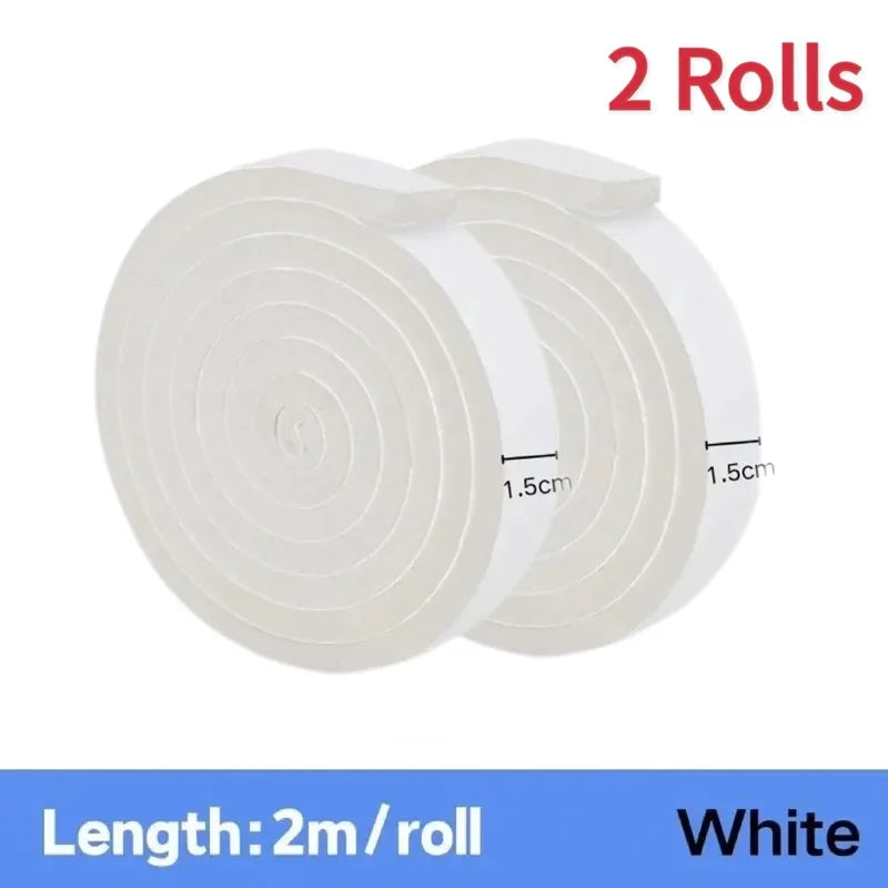 2M Foam Self-adhesive Door Window Sealing Strip Wearable Sliding Dustproof Sponge Strip Soundproof Home Insulation Sealing Tapes