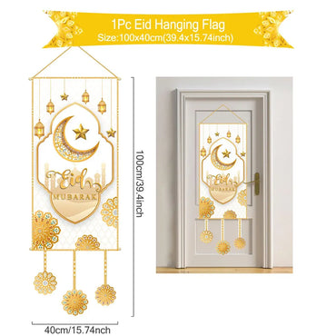 Ramadan Hanging Flag Ramadan Decorations 2024 For Home Kareem Aid EID Mubarak Muslim Islamic Festival Eid Al-fitr Party Supplies