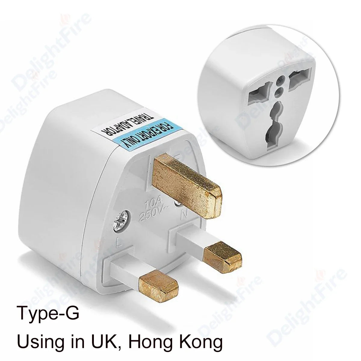 Penyesuai Palam UK Soket Elektrik Penukar Kuasa Palam Jenis G British Singapore US AU EU Ke Outlet AC UK Penyesuai Perjalanan