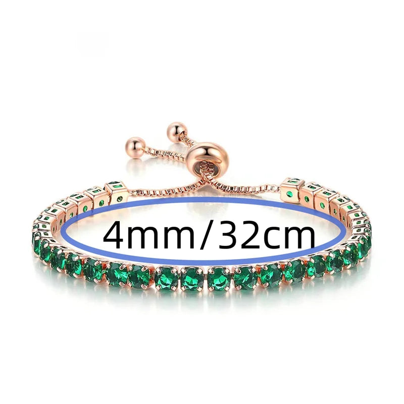 Wu's 2022 Fashion Shiny Crystal Push-pull Bracelet Light Luxury Micro-inlaid Zircon Bracelet Women's Simple Adjustable Jewelry