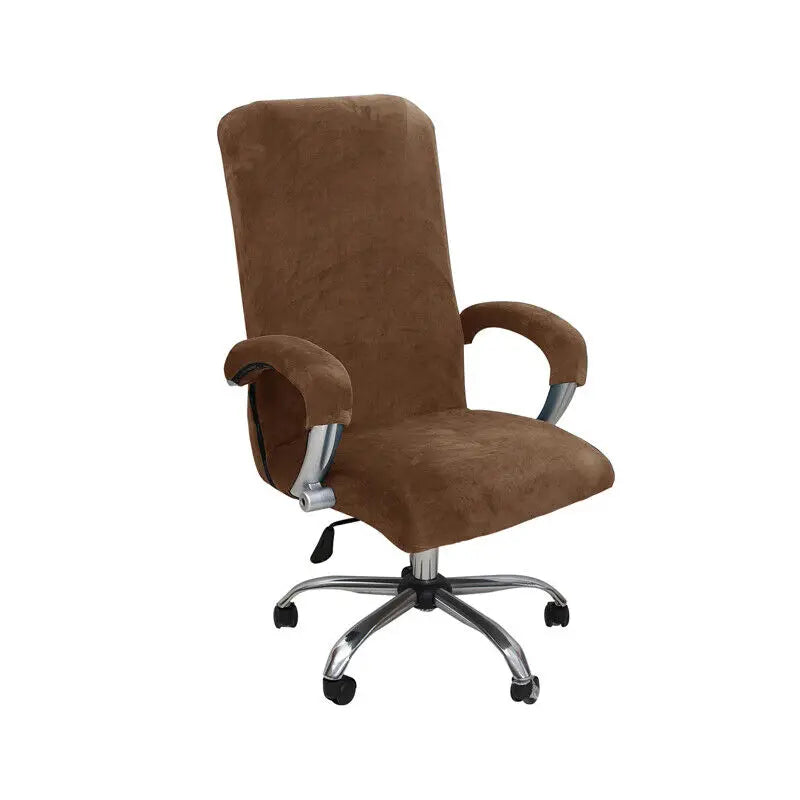 New Elastic Stretch Velvet Office Chair Cover Rotate Swivel Computer Chair High Back Protector Arm Covers Chair Slipcover