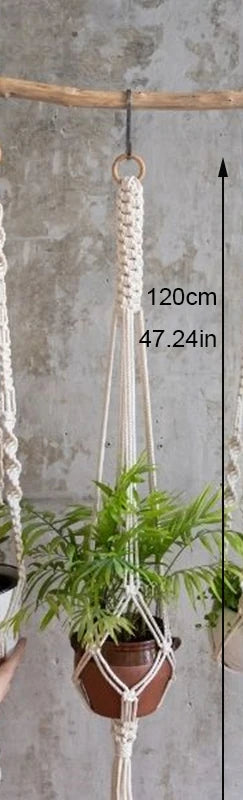 Handmade Macrame Plant Holder 100% Cotton Various Styles Flower Pot Hanger Hanging Basket For Wall Decorantion Courtyard Garden