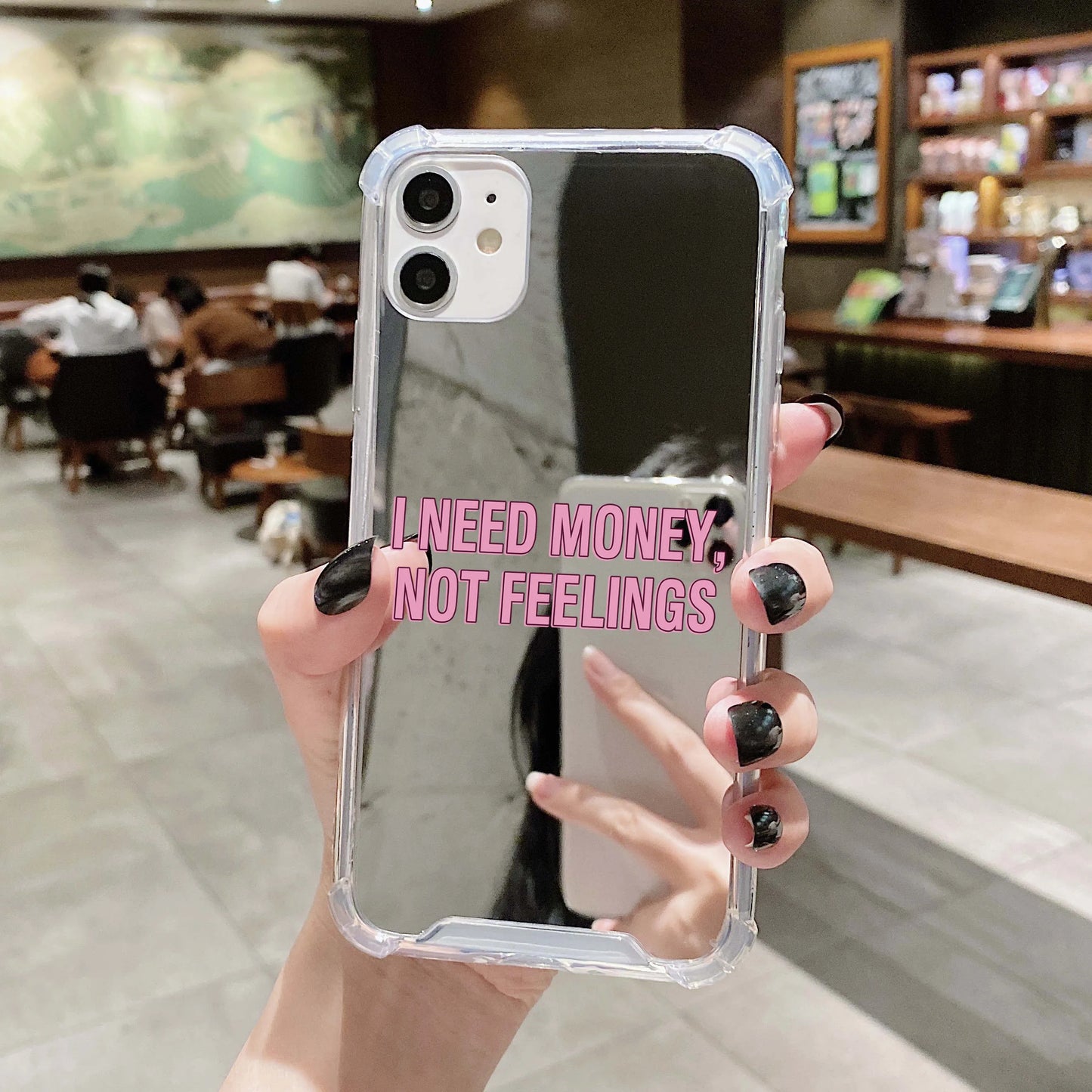 Sarung Telefon Cermin Comel Untuk iPhone 15 14 13 12 11 Pro Max Kalis Kejutan Teluk Telefon Pelindung untuk iPhone 15 Pro Max