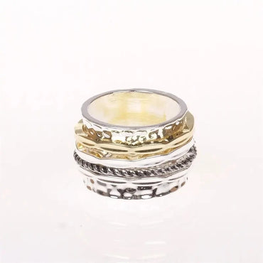 ANTIQUE DESIGN Meditation Statement Spinner Ring Jewelry