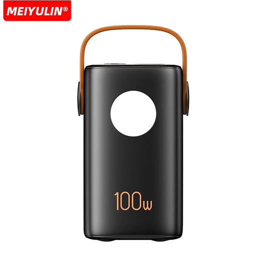 MEIYULIN 60000mAh Power Bank 100W PD Charger Bank kuasa Kapasiti Bateri Besar Stesen Janakuasa Pengecasan Pantas Untuk iPhone Xiaomi