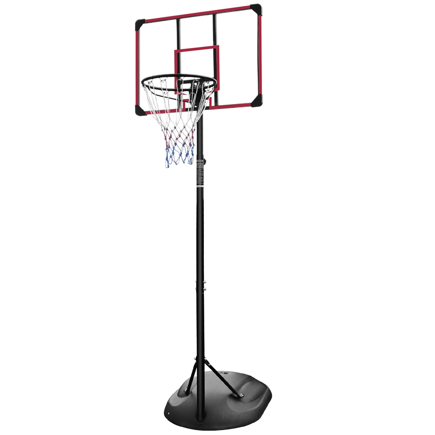 Portable Basketball Hoop System Stand Height Adjustable 7.5ft - 9.2ft with 32 Inch Backboard and Wheels for Youth Adults Indoor
