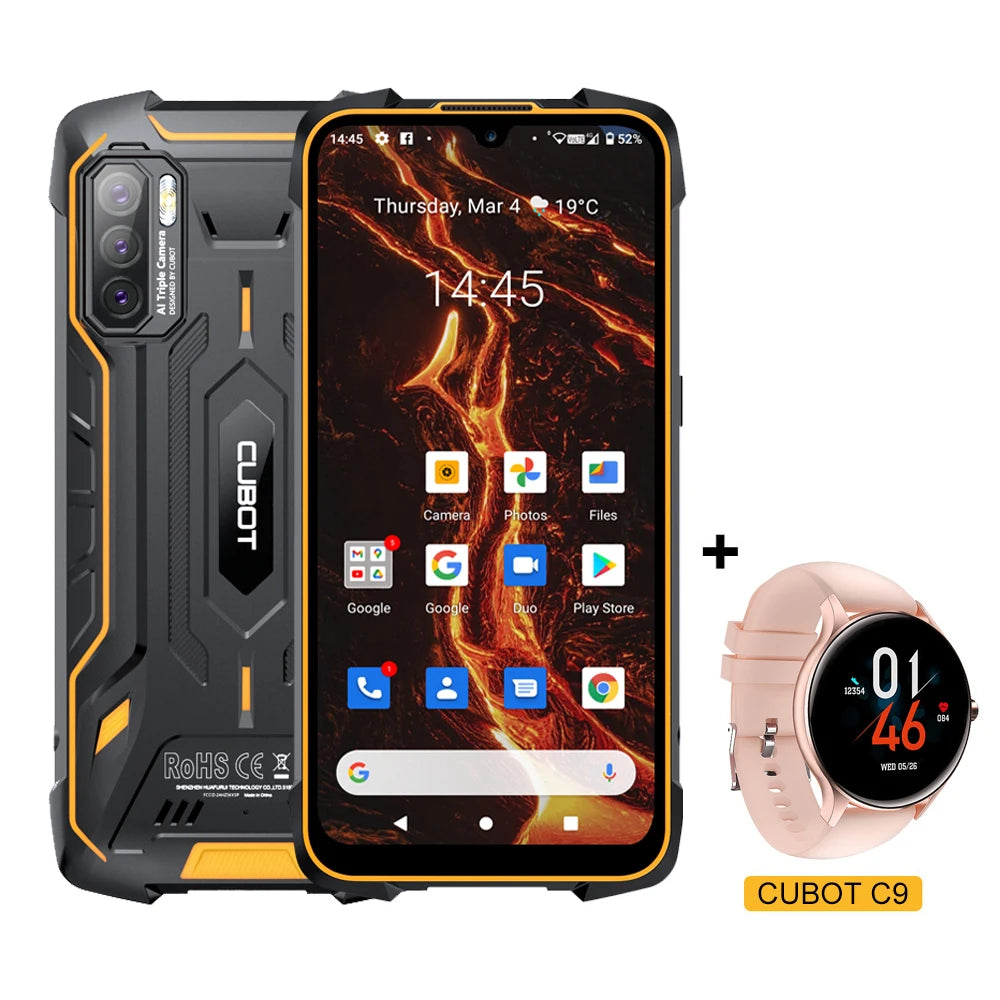 Cubot KingKong 5 Pro IP68/IP69K Telefon Pintar Tahan Air Telefon Lasak 8000mAh 48MP Triple Camera Android 11 NFC 64GB Global 4G LTE