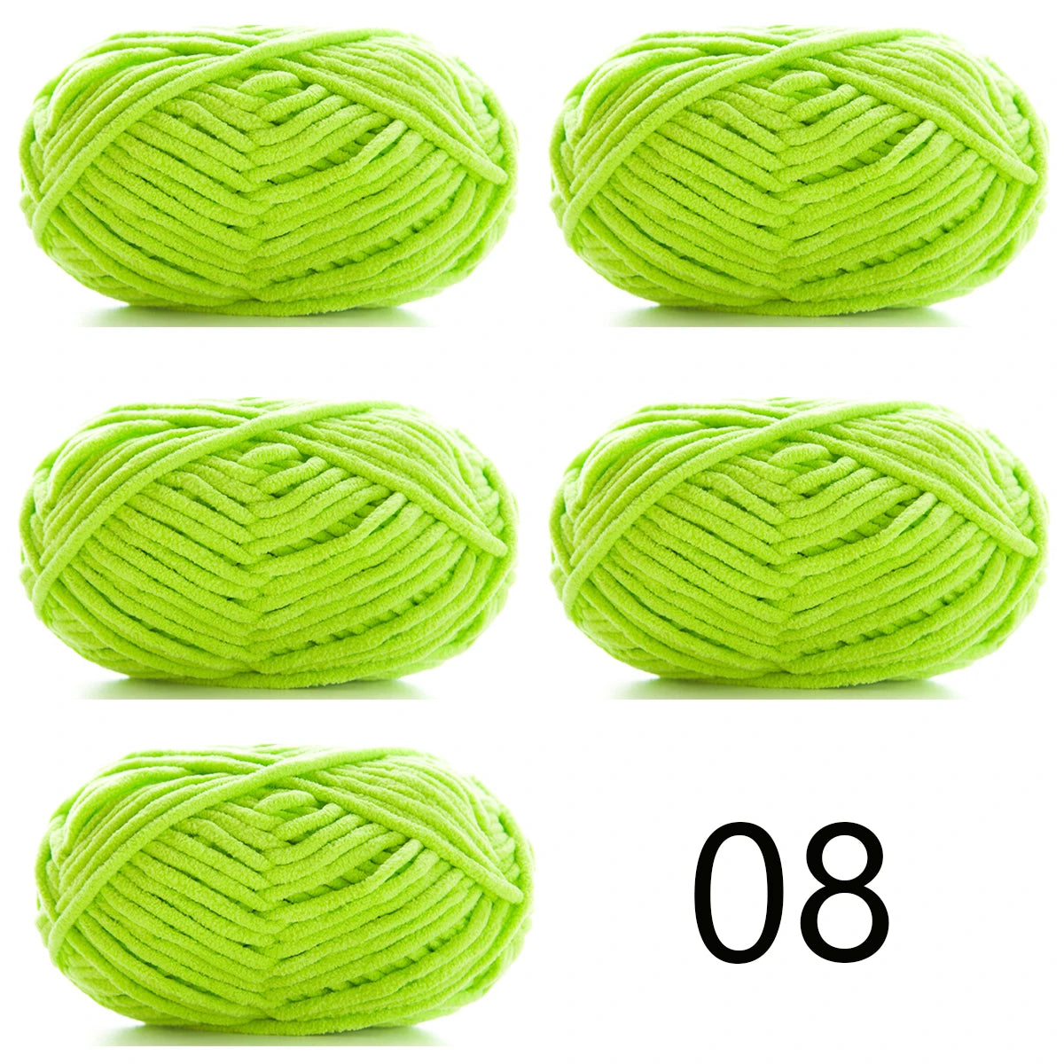 5pcsX50g Thick Velvet Yarn Handmade DIY Knitting Yarn Wholesale Wool Line Scarf Hat Soft Chenille Yarn Knit Wol