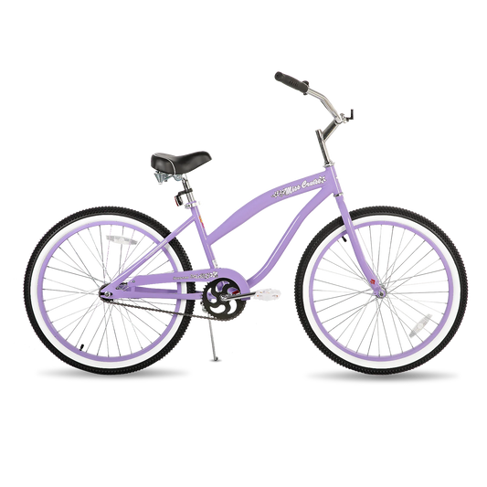 Basikal JOYSTAR 20" 24" Beach Cruiser untuk Perempuan, Lelaki, Lelaki dan Wanita, Basikal Cruiser Kanak-Kanak Laju Tunggal dengan Brek Coaster, Mul