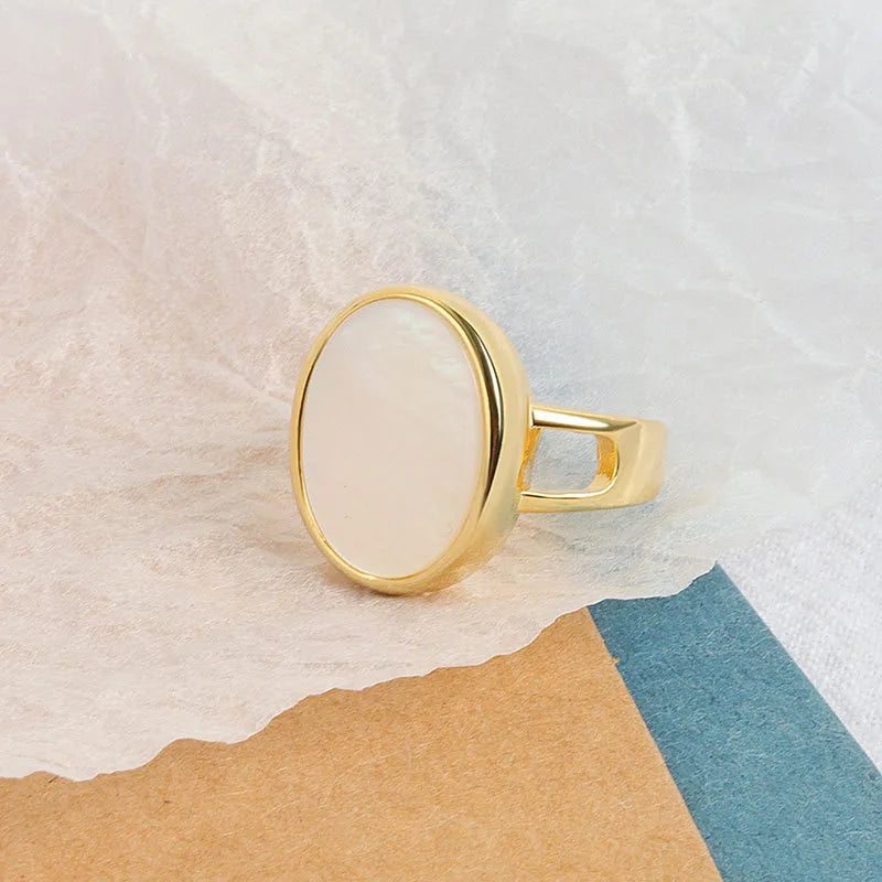 LATS New Design Starfish Pearl Ring Shape Gold Color Adjustable Rings For Women Korean Fashion Jewelry Party Luxury Accessory