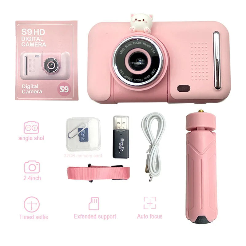 mainan hebat untuk remaja HD Kids Camera Digital Camera Kanak-kanak Mini Murah Kanak-kanak Digital Camera sebagai Hadiah Hari Lahir untuk Kanak-kanak Lelaki Perempuan