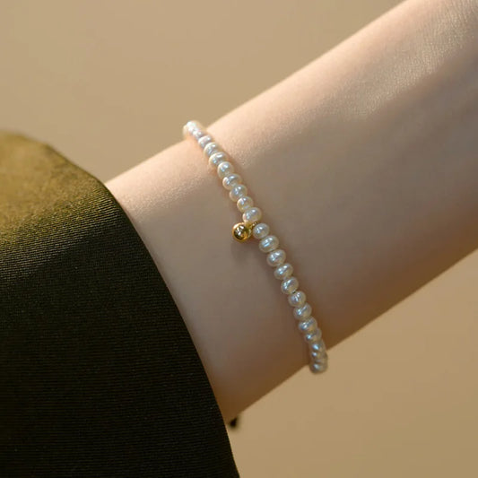 Gelang Hati Mutiara Baru untuk Wanita Perangai Klasik Manik Logam Peach Cinta Kraftangan Aksesori Wanita Trendi Hadiah Barang Kemas