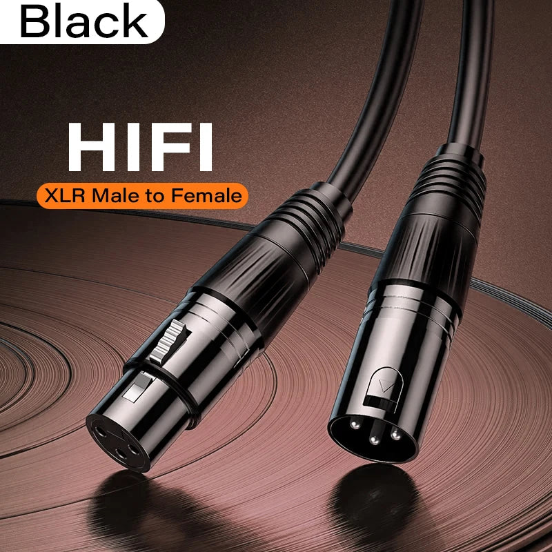 Kabel XLR Mikrofon Karaoke Bunyi Meriam Kabel Sambungan XLR untuk Pengadun Audio Amplifier Audio Analog Seimbang 3Pin Kord XLR