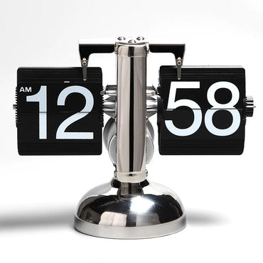 Table Clock Mechanical Automatic Page Turning Clock Retro Page Turning Table Clock Mechanical Automatic Page Turning Clock Home