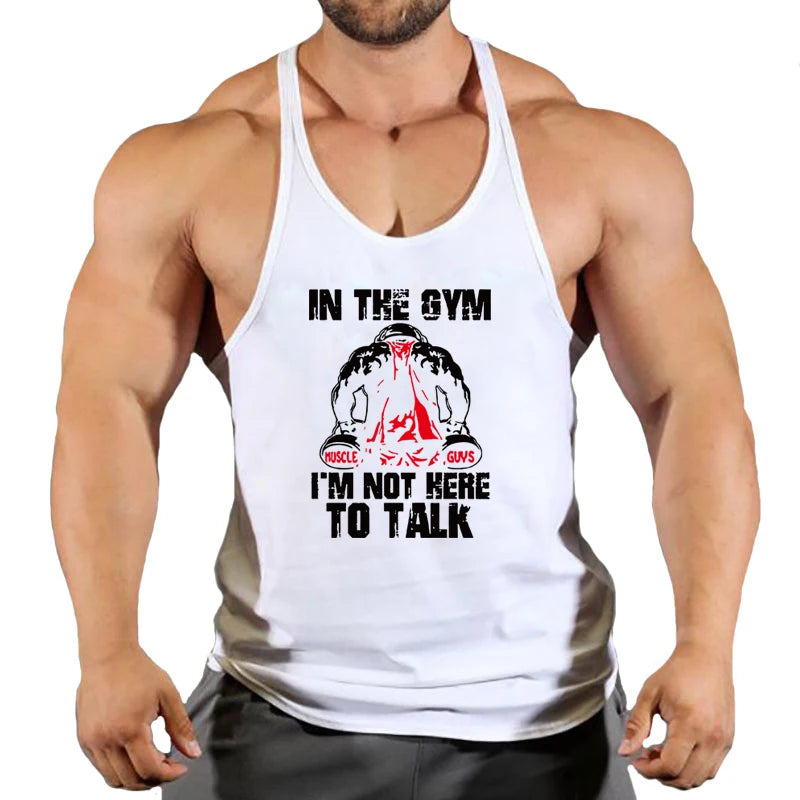 Musim Panas Baru Lelaki Kasual Otot Tank Top Seluar Dalam Kapas Tanpa Lengan Pejal Bernafas Leher Bulat Kecergasan Luaran Tank Top Vest