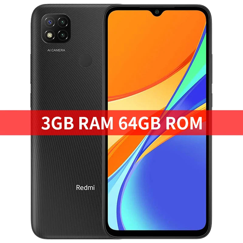 Versi Global Xiaomi Redmi 9C 3GB+64GB/ 4GB+128GB Telefon Pintar 13MP Kamera Helio G35 6.53" Paparan 5000mAh Bateri Telefon Pintar