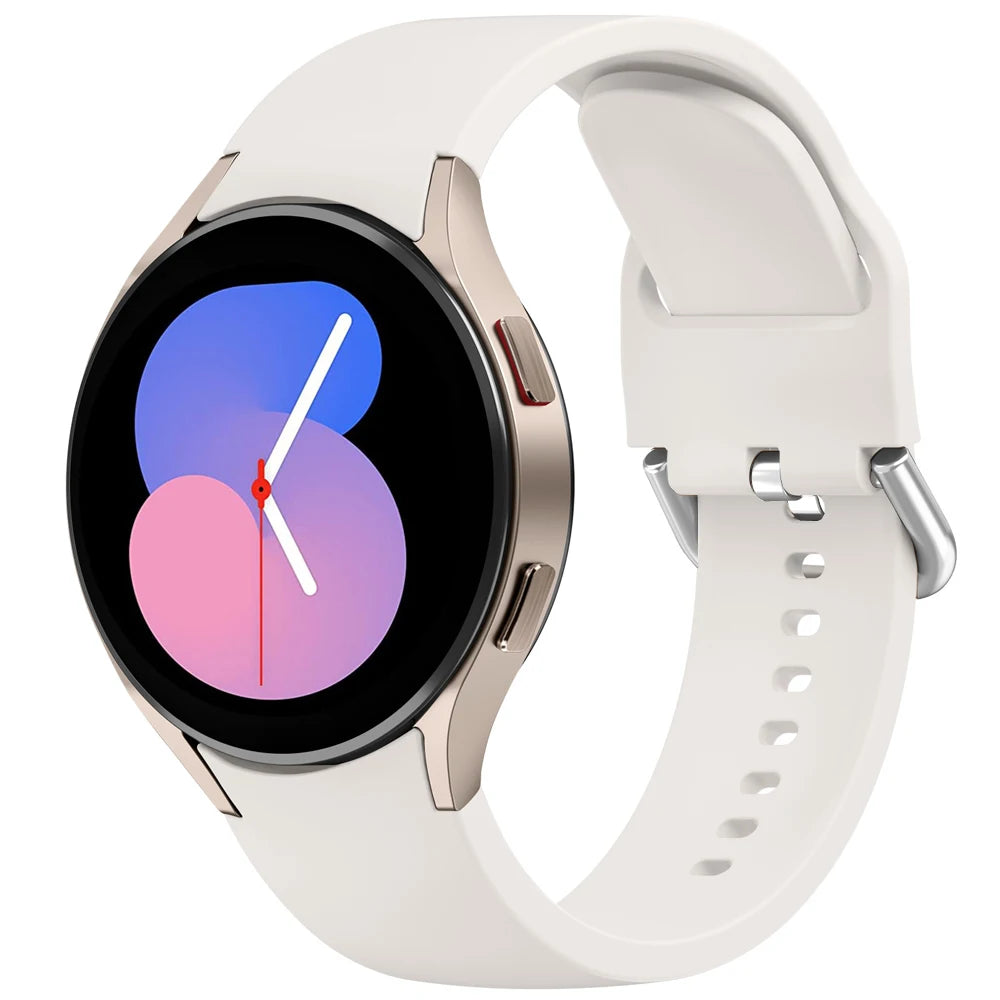 Tali Silikon 20mm Untuk Jam Tangan Samsung Galaxy 6/5/4 44mm 40mm pro Gelang Jam Untuk Jam Tangan Galaxy 6 4 Jalur 43mm/47mm 42mm/46mm Klasik Klasik