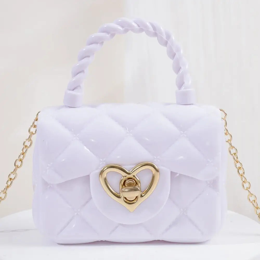 New Heart Pattern Mini Shoulder Bags PU Small Satchel Women Girls Coin Wallets Purse Durable Handbags Streetwear Accessory
