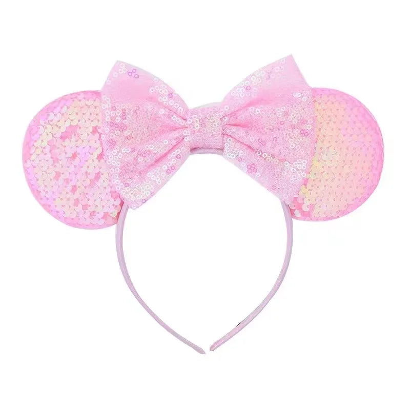 Cartoon Anime Mouse Ears Headband for Women Men Hair Accessories Cute Mouse Elasticity Bow Headdress Toys Childrens Xmas Gifts