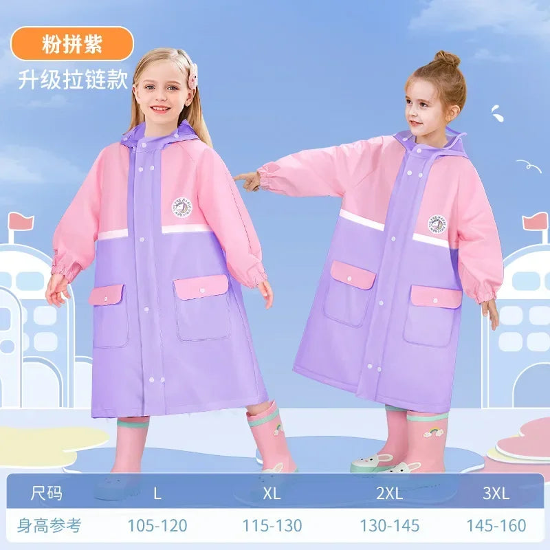 Baju Hujan Kanak-kanak Baju Hujan Kanak-kanak Gaya Kolej Sekolah Tadika Sekolah Rendah Badan Penuh Baju Hujan Kanak-kanak Kalis Air