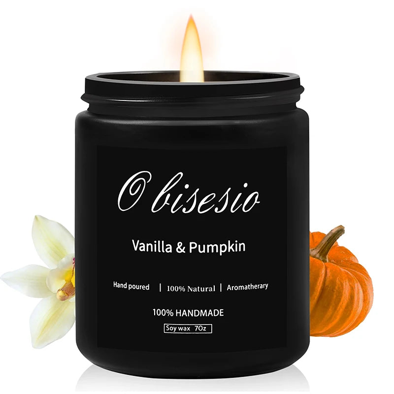 Lilin Bau Obisesio untuk Lelaki Lilin Aromaterapi untuk Set Lilin Soya Bau Rumah Kayu Manis Epal Vanila Labu Lelaki Lilin