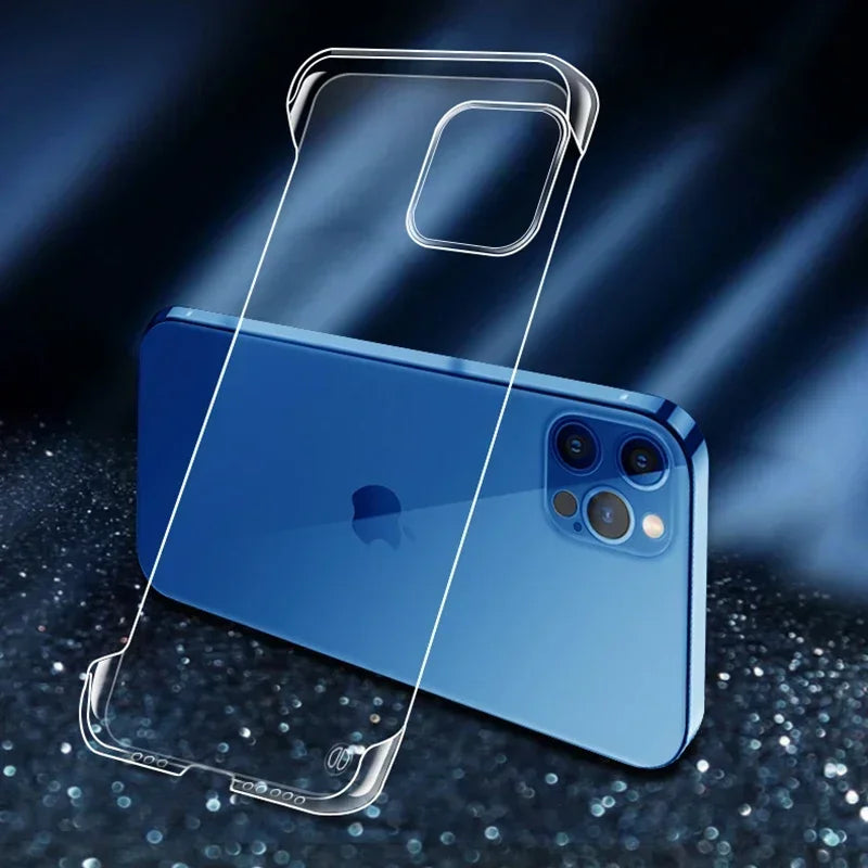 Slim Frameless Clear Phone Case For iPhone 15 14 13 12 Mini 11 Pro XS Max XR X 8 7 Plus SE 2022 2020 Transparent Plastic Cover