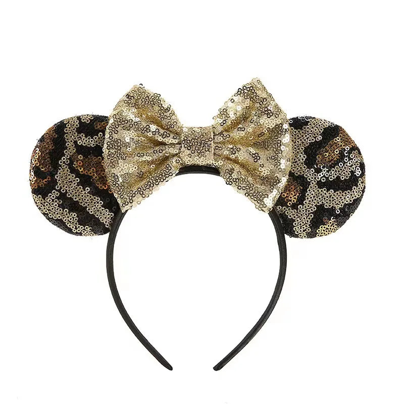 Cartoon Anime Mouse Ears Headband for Women Men Hair Accessories Cute Mouse Elasticity Bow Headdress Toys Childrens Xmas Gifts