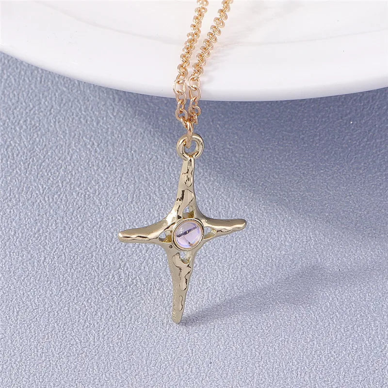 Fashion Cross Necklace for Women Men Gold Silver Color Dazzling Crystal Jesus Crucifix Necklace Christian Jewelry Wholesale