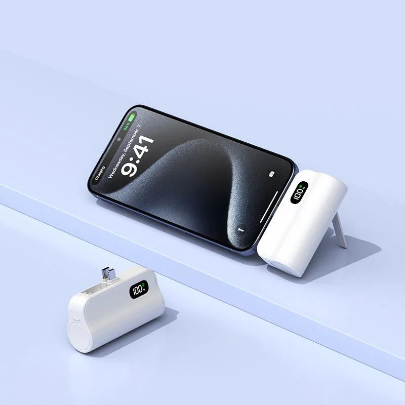 Bank Kuasa Kapsul Xiaomi 50000mAh Poket Power Bank 120W Fast Charge Mini Portable Power Bank Sesuai untuk iPhone dan Android