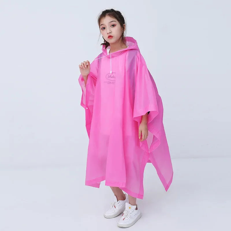 Baju Hujan Kanak-kanak Perjalanan Jubah Fesyen Ringan Baju Hujan Pelajar Lelaki dan Perempuan Baju Hujan Basikal Elektrik