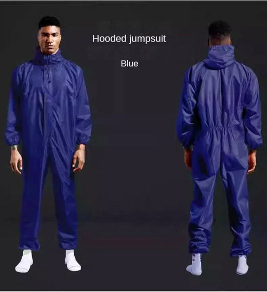 Topi Baju Hujan Siam Badan Penuh Keselamatan Kerja Tahan Minyak Bikers Dewasa Baju Hujan Lelaki Jaket Penutup Hujan Alatan Hujan Kedap Air