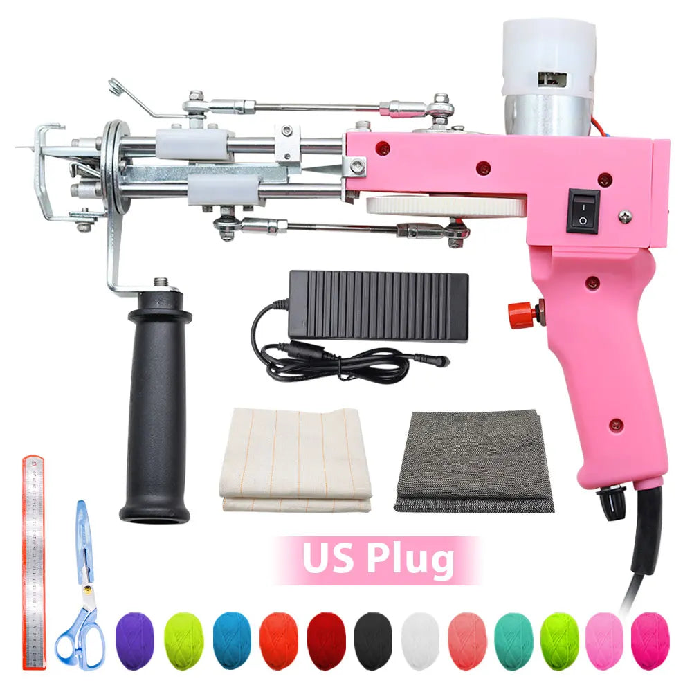 100-240V 2in1 Electric Tufting Gun Для Ковров Carpet Тафтинговый Пистолет Gun Weaving Flocking Rug Machine Pistola De Tufting