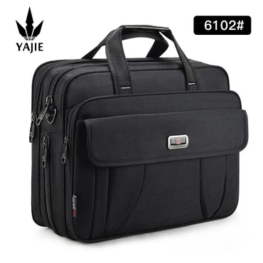 Business men's briefcase canvas waterproof large capacity 15.6 inch laptop bag work bag business bag official office bag