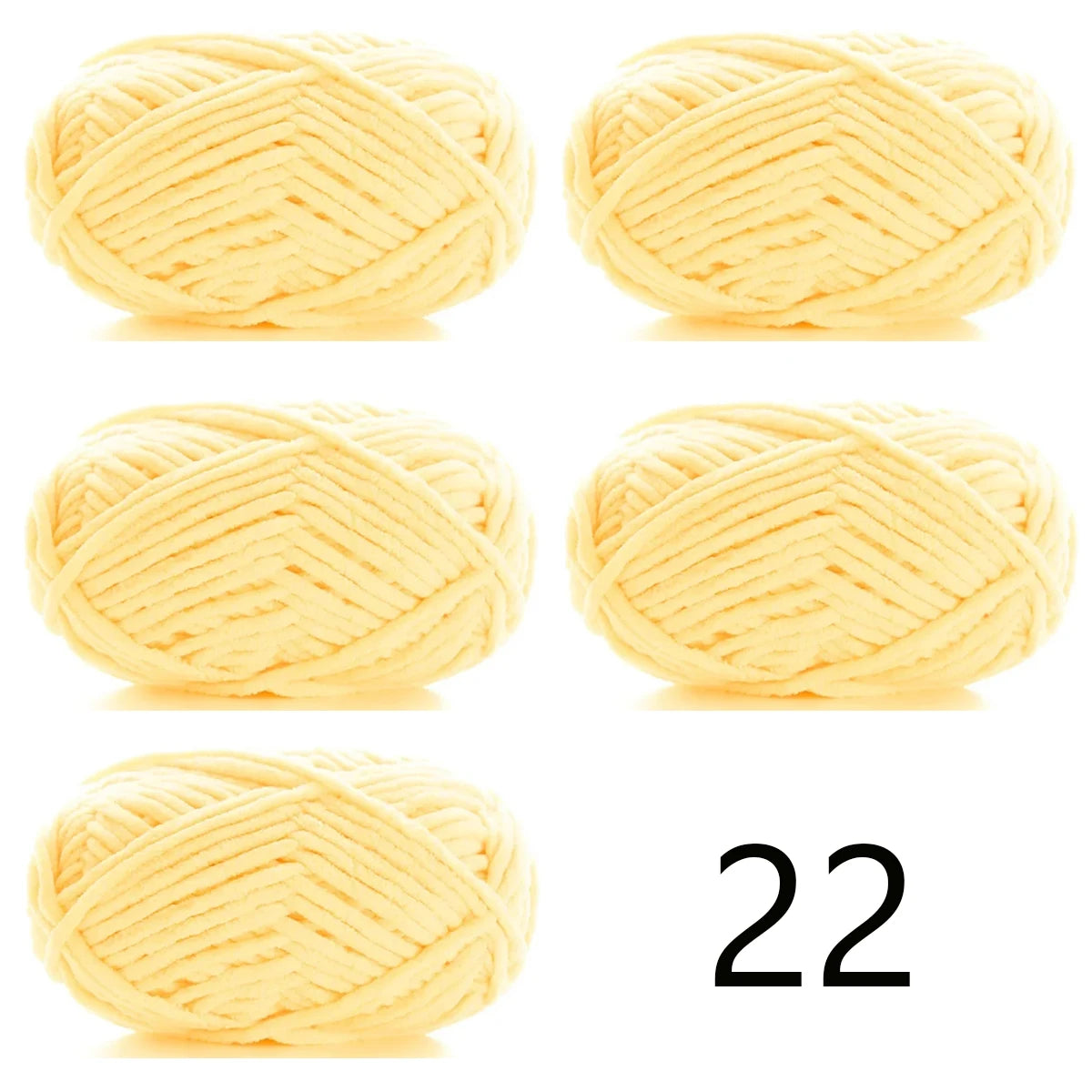 5pcsX50g Thick Velvet Yarn Handmade DIY Knitting Yarn Wholesale Wool Line Scarf Hat Soft Chenille Yarn Knit Wol