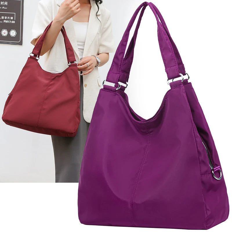 Casual Women Handbag Classical Nylon Shoulder Bag Large Capacity Female Travel Tote Bag Office Ladies Girls Work Crossbody Bags