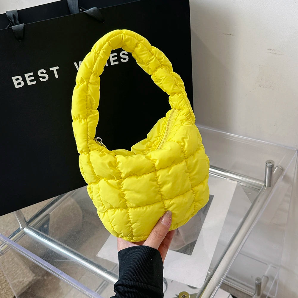 Quilted Padded Crossbody Bag for Women Pleated Bubbles Cloud Shoulder Bags Large Tote Bucket Designer Bag Ruched Handbags 2023